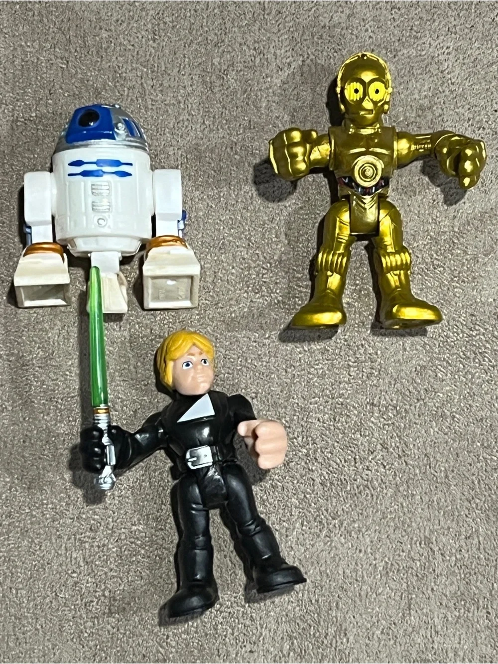 Star Wars R2-D2, C-3PO, Luke Skywalker Figures Lot Galactic heroes imaginext